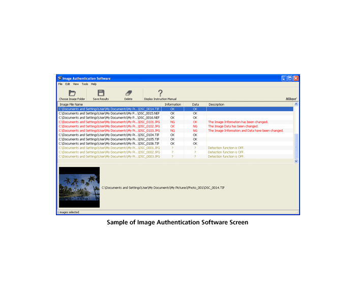 Photo of Image Authentication Software