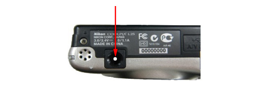 Location of the white circle on the tripod socket