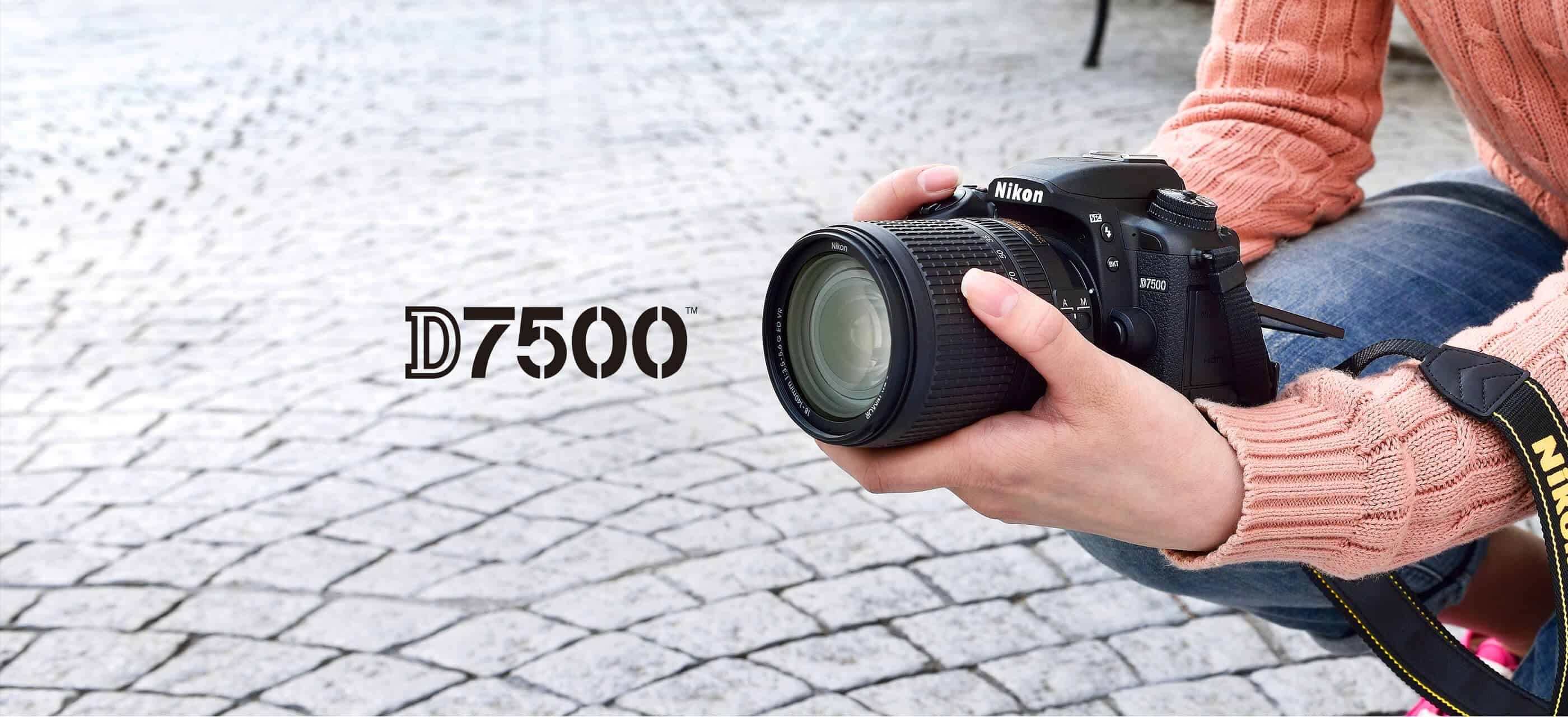 D7500 black Nikon camera