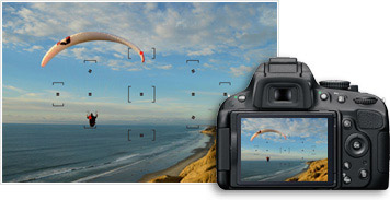 The D5100's 11-point AF system works together with the Scene Recognition System to keep your subject in focus where it's located in the frame.