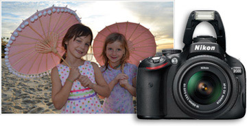 Create better portraitseven when shooting outdoors in bright sunlightwith the D5100's built-in pop-up flash.
