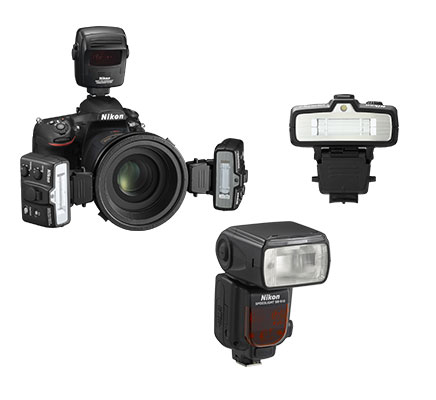 product shot showing the R1C1 and SB-R200 and SB-700 Speedlights