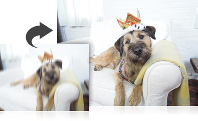 An example of a photo taken with and without optical VR Image Stabilization.