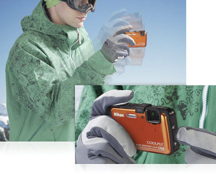New Action Control feature makes camera adjustments easy even when wearing gloves New Action Control feature makes camera adjustments easy even when wearing gloves