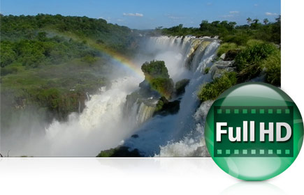 Still image from a full HD (1080p) movie of waterfalls in Foz do Iguacu, Brazil shot with a COOLPIX P510