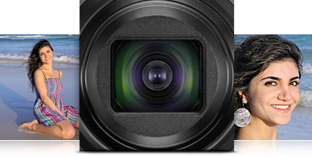 A precision 18x wide-angle optical Zoom-NIKKOR ED glass lens Sample photos showing the COOLPIX S9100's 18x wide-angle zoom range