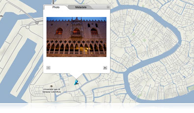 Nikon COOLPIX P330 features built-in GPS Map showing an image illustrating the GPS features of the Nikon COOLPIX P330