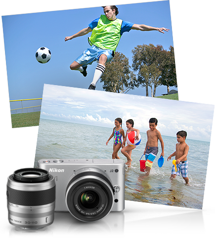 Nikon Nikon-1-J2-Silver Two-Lens Zoom Kit