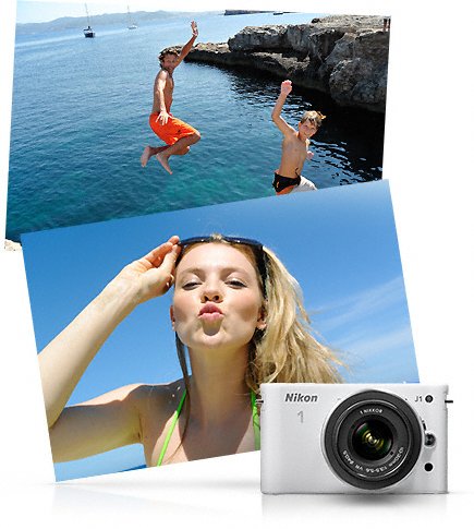 Nikon Nikon 1 J1 White One-Lens Kit
