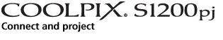 COOLPIX S1200pj Connect and project
