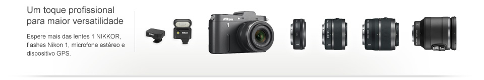 Com um sistema de c&acirc;mera avan&ccedil;ado extremamente compacto e port&aacute;til, a C&acirc;mera Nikon 1 V1 vai com voc&ecirc; a qualquer lugar. 