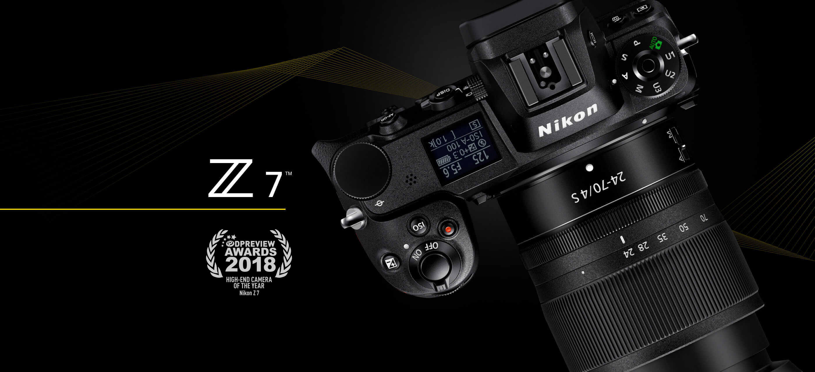 Vista superior de la Nikon Z 7