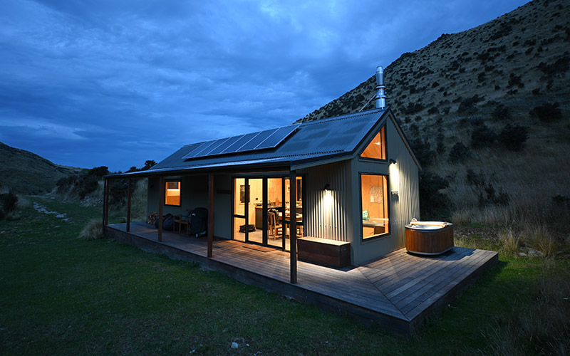 photo of a small home in low light taken with the NIKKOR Z DX 12-28mm f/3.5-5.6 PZ VR lens