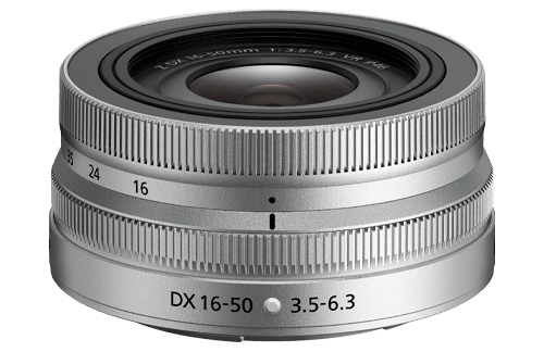 Product photo of the NIKKOR Z DX 16-50mm f/3.5-6.3 VR - Silver lens