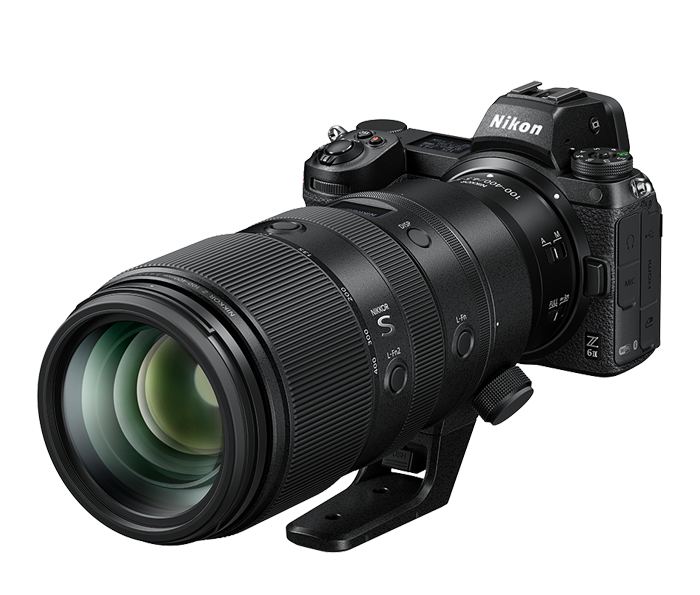 Vue latérale d'un reflex numérique Nikon avec des points chauds indiquant différentes fonctionnalités.