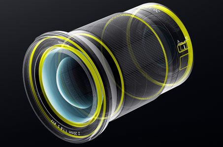 NIKKOR Z 20mm f / 1.8 S objektif üzerindeki contaları gösteren görüntü oluşturma