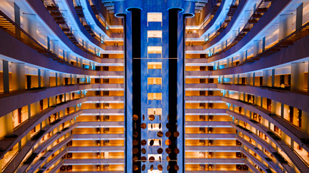 Photo of a building's interior taken with the NIKKOR Z 24mm f/1.8 S lens