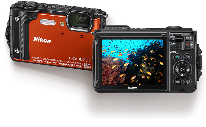 Cámara Digital Compacta Nikon COOLPIX W300  Cámara Sumergible para  Disparar Bajo el Agua