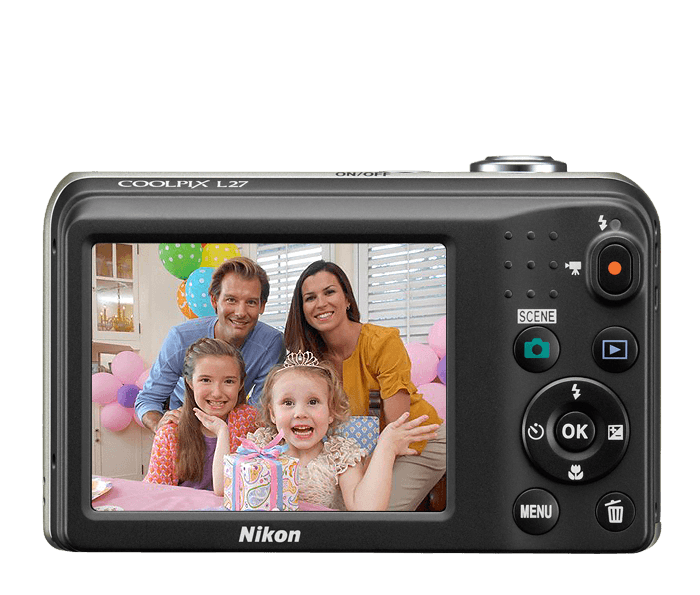 Nikon Coolpix L27 - Cámara compacta de 16 MP (Pantalla de 2.7 , Zoom  óptico 5X, estabilizador Digital), Color Plateado : : Electrónica