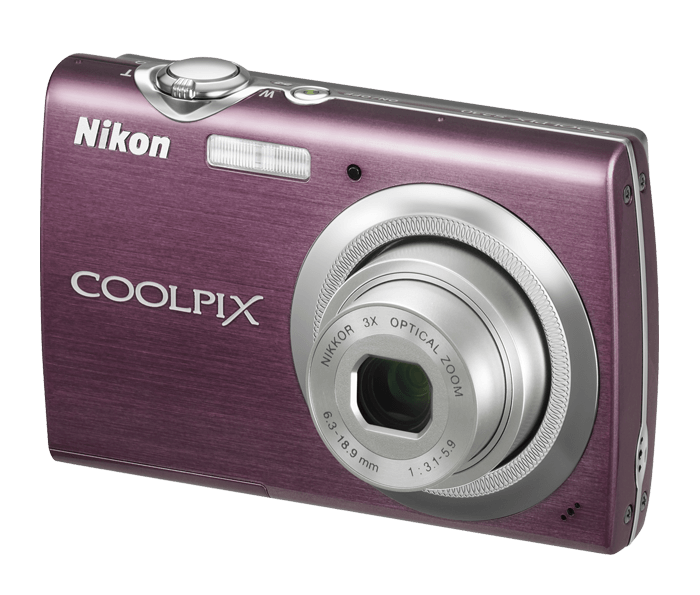 Nikon Coolpix S220 10 Megapixel Compact Camera, Plum