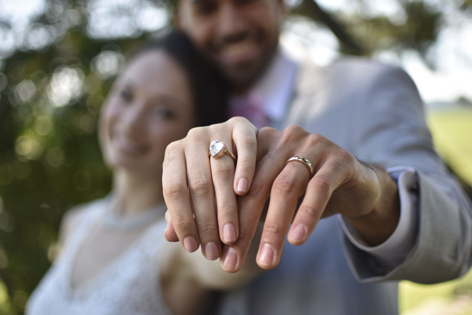 D3400 photo of a bride and groom showing their rings