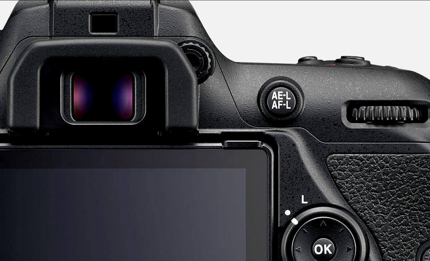 close up view of the D7500's viewfinder