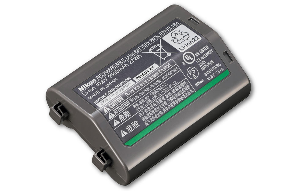 Photo of the EN-EL 18c battery for the D6 DSLR