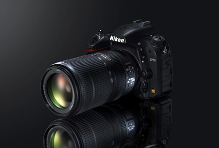 photo of a Nikon DSLR and the AF-P NIKKOR 70-300mm f/4.5-5.6E ED VR lens