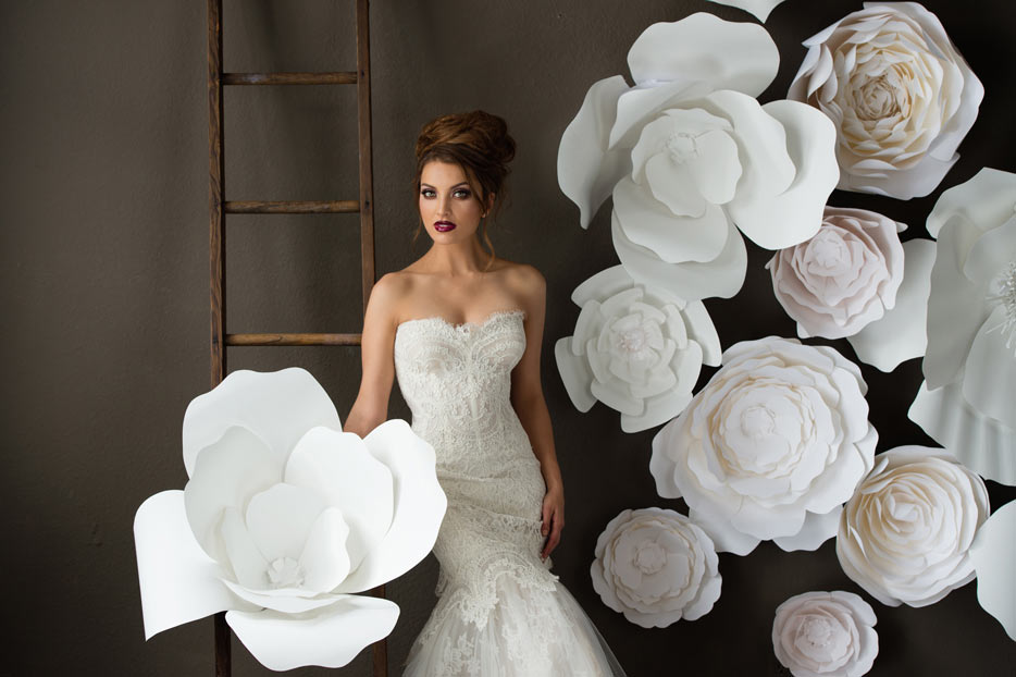 AF-S NIKKOR 70-200mm f/2.8G ED VR II photo of a bride with flowers composited in the foreground