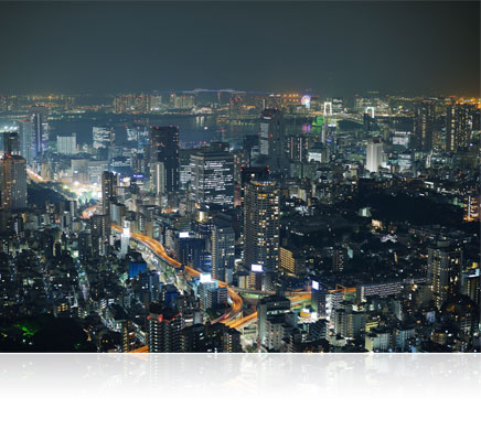 Low light photo of a cityscape shot with the AF-S NIKKOR 58mm f/1.4G lens