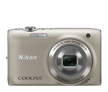 Nikon Coolpix S3100 Digital Camera Bundle (Silver) 4GB Memory Card 