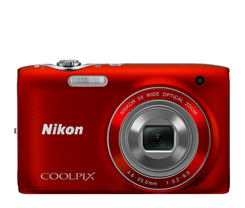 Nikon Coolpix S3100 Digital Camera Bundle (Red) 4GB Memory Card, Case 